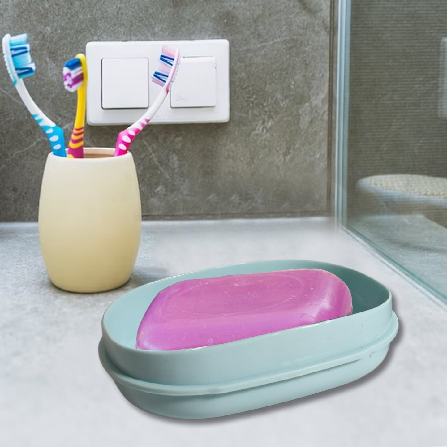 Soap Container, Soap Box Household Kitchen and Bathroom Can Use PP Material Drain Box, Soap Dish, for Bathroom Shower Home Outdoor Camping (1 Pc) - infinityexculsivestore.com