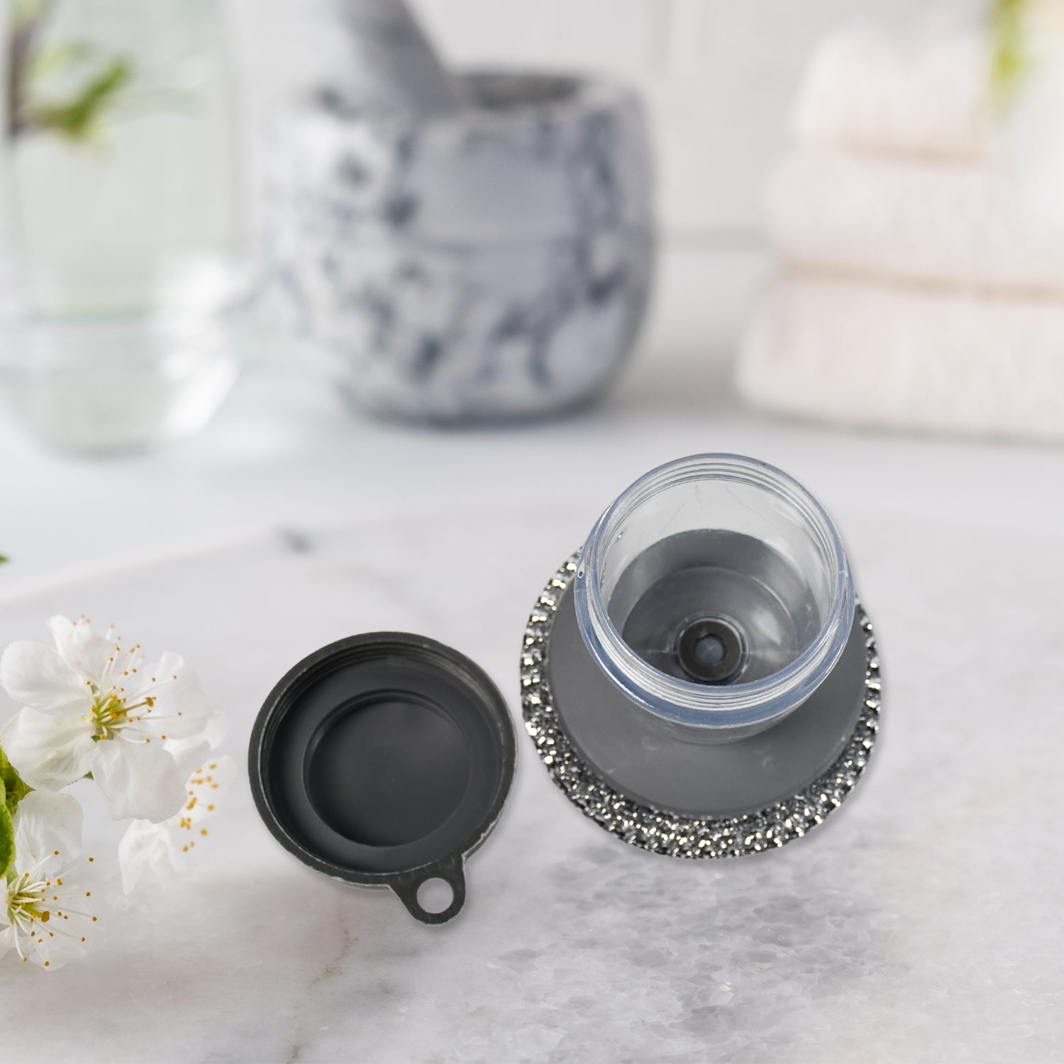 Soap Dispensing Dish Brush (1 Pc): Palm Brush, Kitchen Cleaning - infinityexculsivestore.com