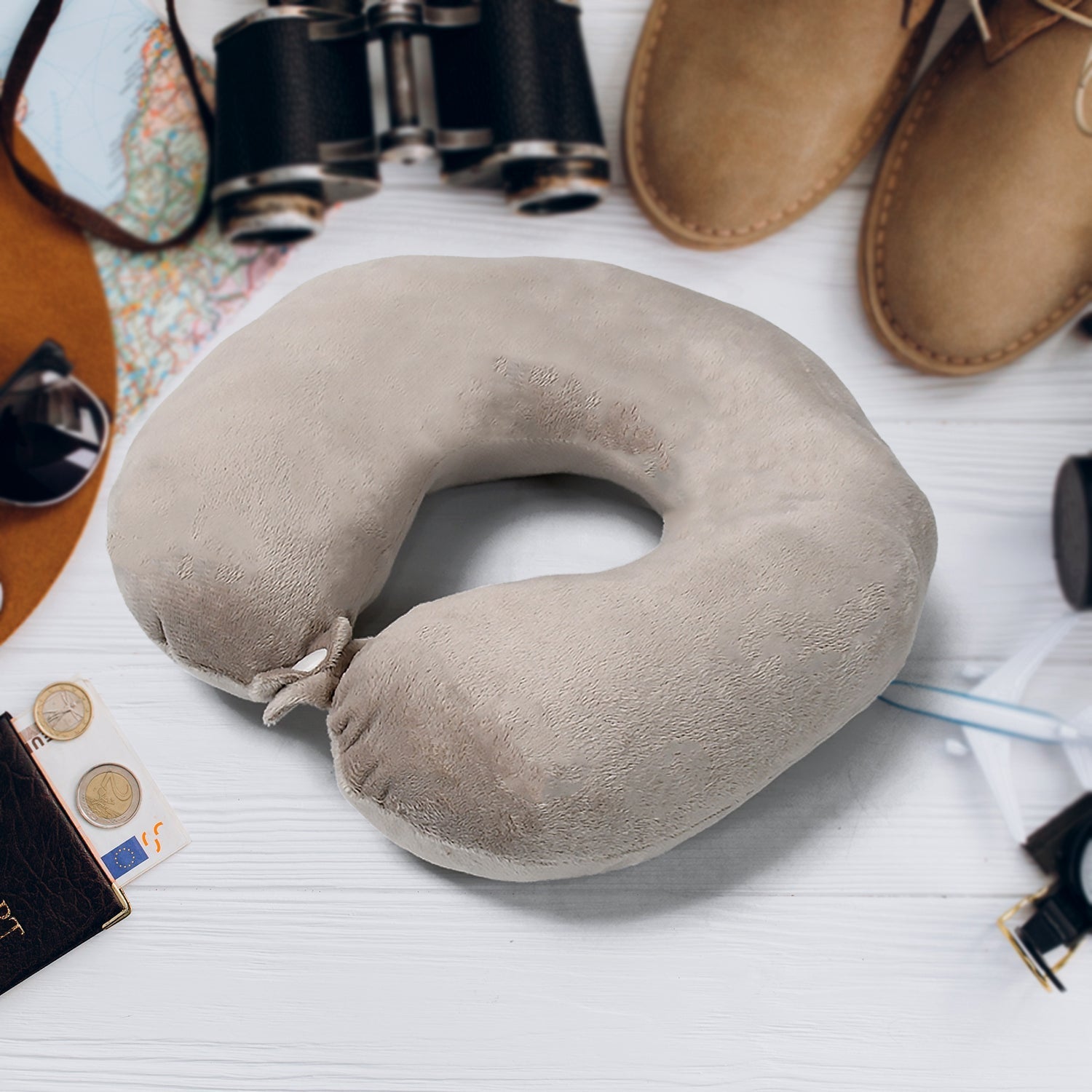 Soft Neck Pillow for Car, Home, Airplane Travel, Travel Neck Pillow for Sleeping & Travel Essentials for Neck Rest Multipurpose Comfortable Head Rest Neck Holder Pillow (1 Pc) - infinityexculsivestore.com