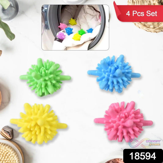 Soft Star Washing Machine, Laundry Dryer Balls Laundry Ball (4 Pcs / Multi Color) - infinityexculsivestore.com