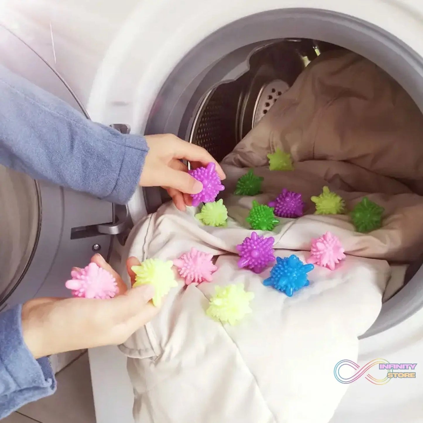 Soft Star Washing Machine, Laundry Dryer Balls Laundry Ball for Household Cleaning Washing Machine Clothes Softener (10 Pcs / Multi Color) - infinityexculsivestore.com