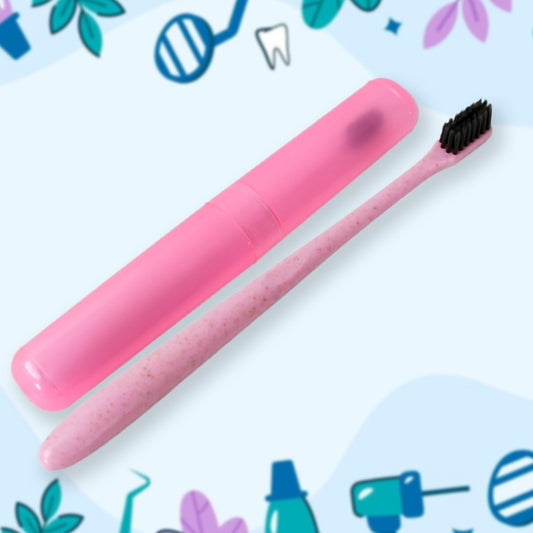 Soft Toothbrush With Toothbrush Cover Cleaner Scraper for Men and Women, Kids, Adults Plastic Toothbrush Cover / Case / Holder (1 Pc / Mix Color) - infinityexculsivestore.com
