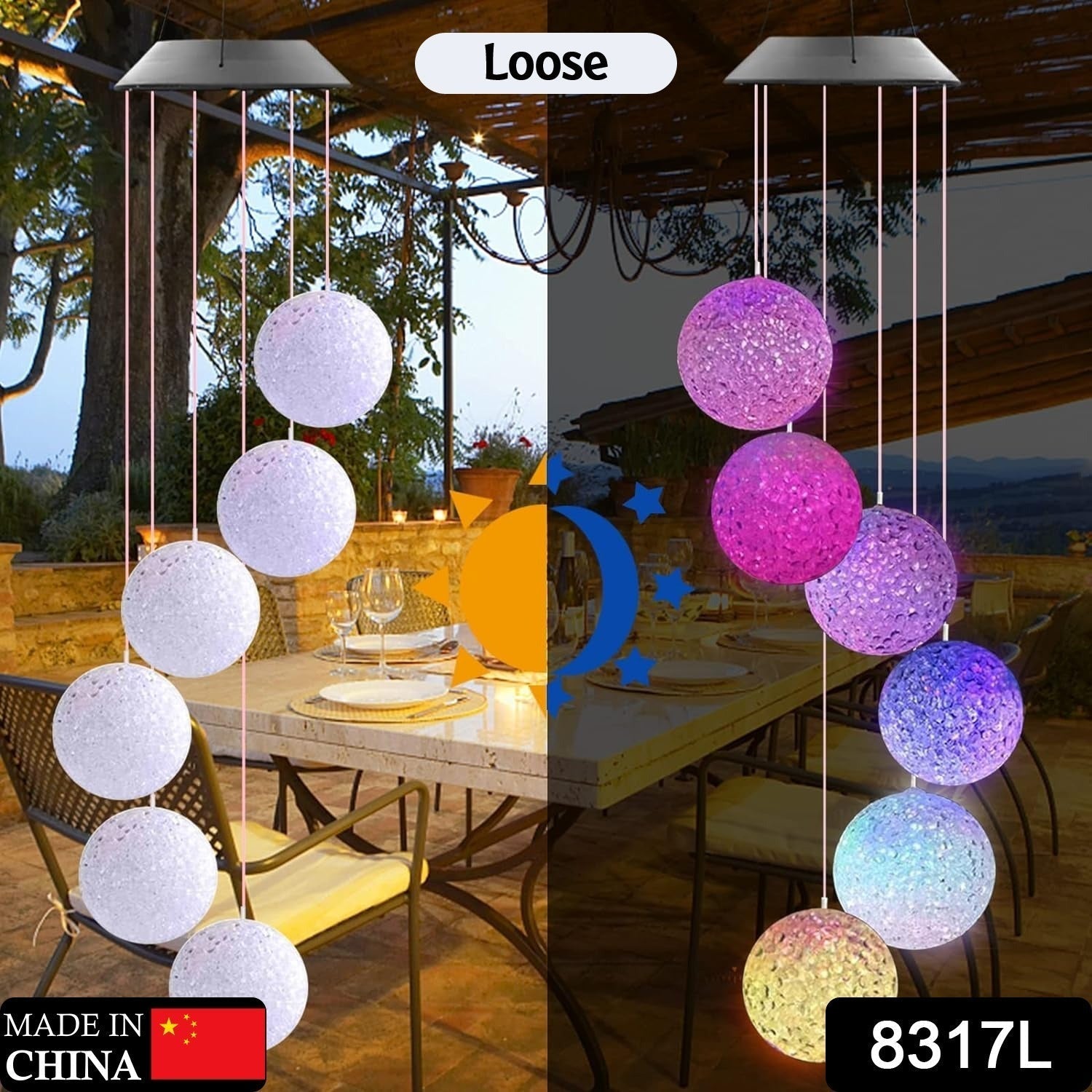 Solar Crystal Ball , Color Changing Solar Powered LED Hanging Light Mobile for Patio Yard Garden Home Outdoor Night Decor, Gifts - infinityexculsivestore.com