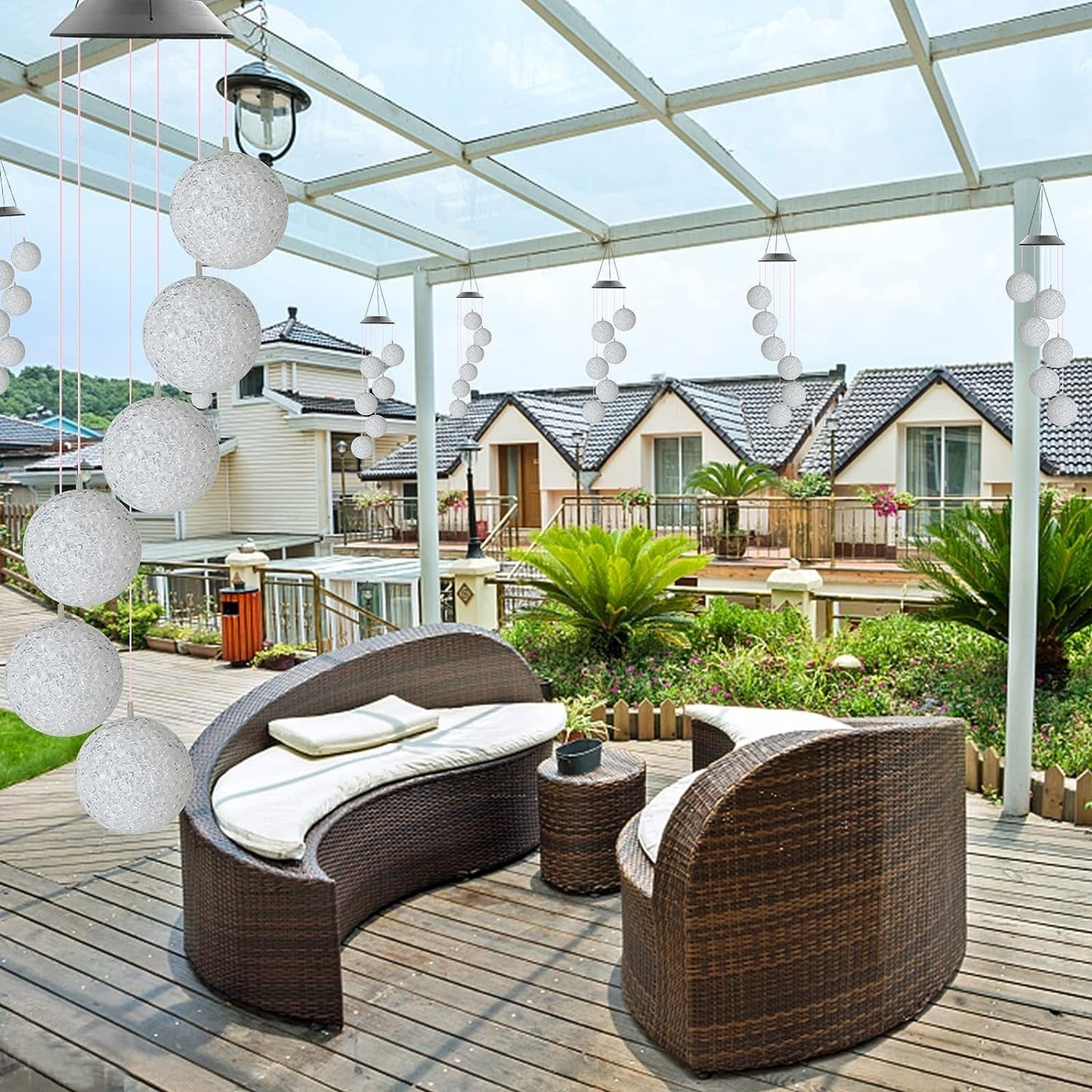 Solar Crystal Ball , Color Changing Solar Powered LED Hanging Light Mobile for Patio Yard Garden Home Outdoor Night Decor, Gifts - infinityexculsivestore.com