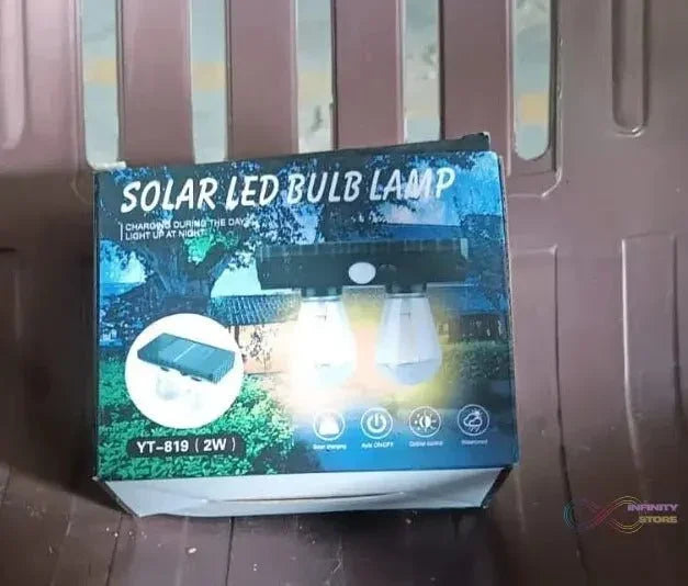 Solar Double LED Bulb Lamp YT - 819 - 2W (1 Pc) - infinityexculsivestore.com