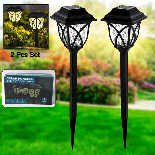Solar Garden Lights LED Outdoor Stake Spotlight Fixture for Garden Light (Pack of 2pc ) - infinityexculsivestore.com