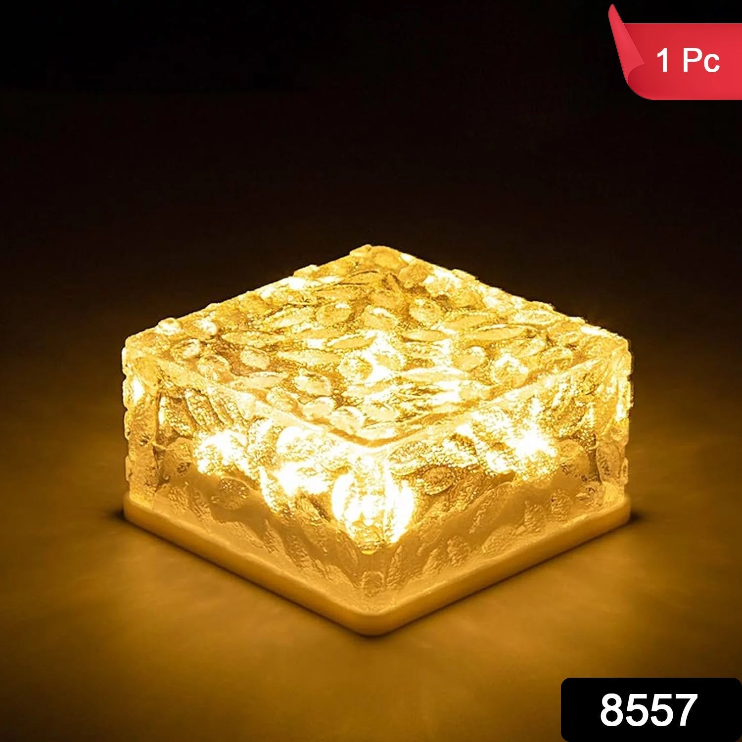 Solar Ice Cube Shaped Garden Light, Ice Cube Shaped Garden Warm Light Outdoor Solar Garden Decorative Lights for Walkway Pathway Backyard Christmas Decoration Parties - infinityexculsivestore.com