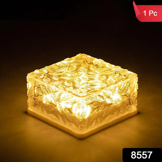 Solar Ice Cube Shaped Garden Light, Ice Cube Shaped Garden Warm Light Outdoor Solar Garden Decorative Lights for Walkway Pathway Backyard Christmas Decoration Parties - infinityexculsivestore.com