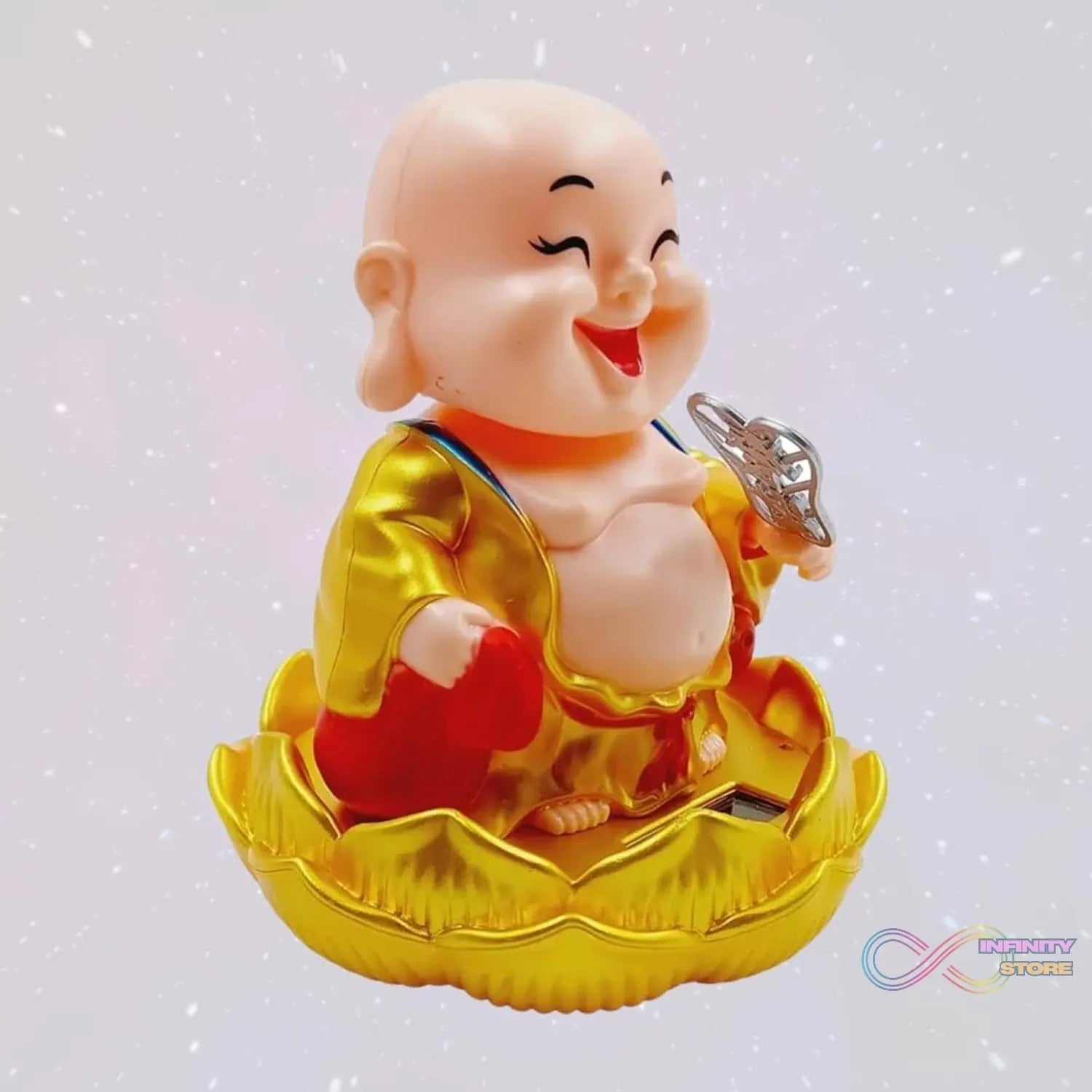 Solar Power Moving Buddha Car Ornament (1 Pc) - infinityexculsivestore.com