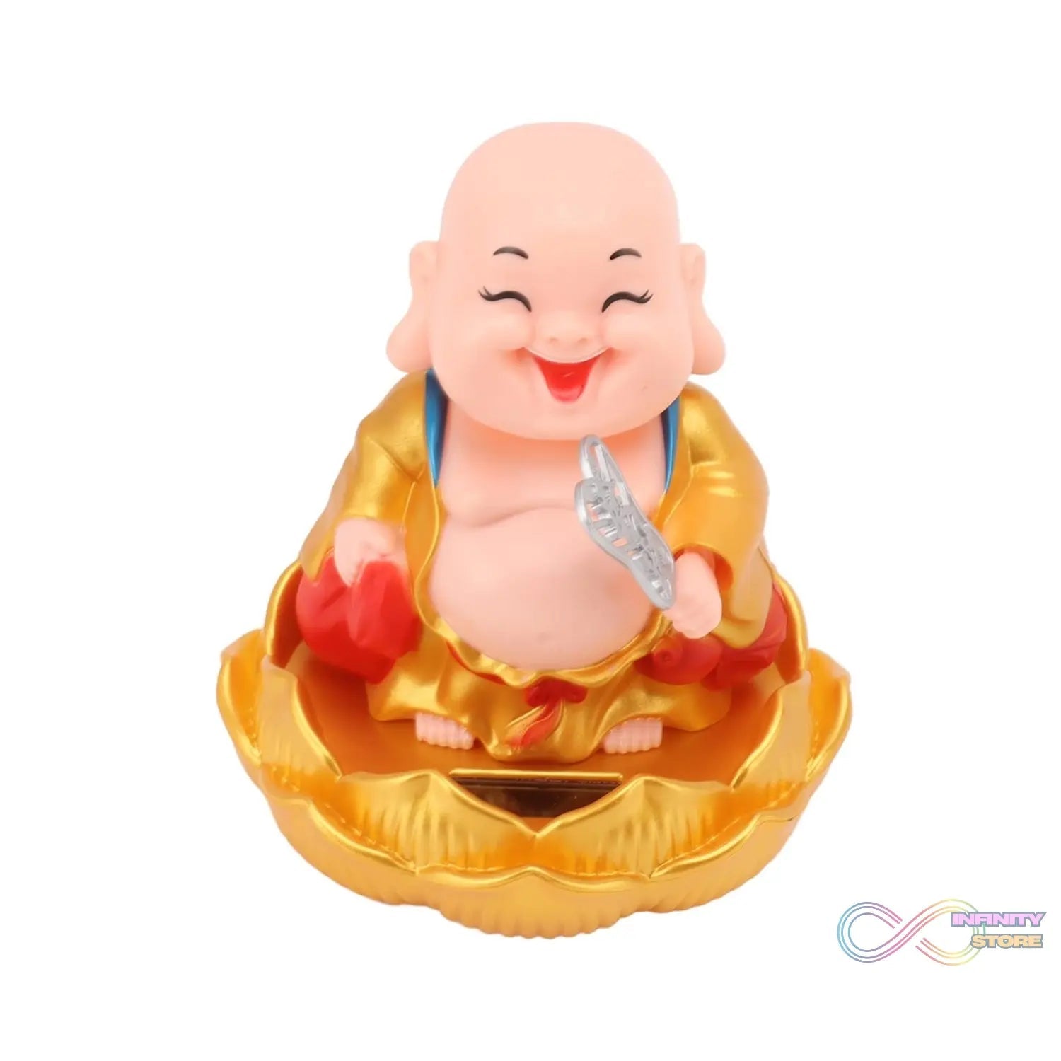 Solar Power Moving Buddha Car Ornament (1 Pc) - infinityexculsivestore.com