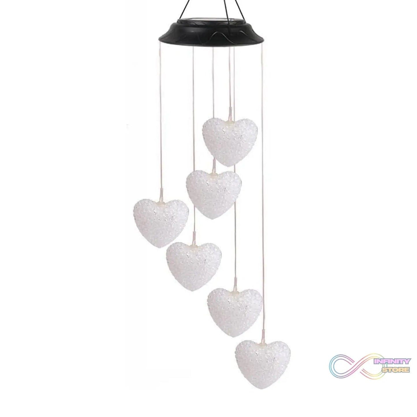 Solar Powered Wind Chimes with Lights: Outdoor Garden Decor (6 LED) - infinityexculsivestore.com