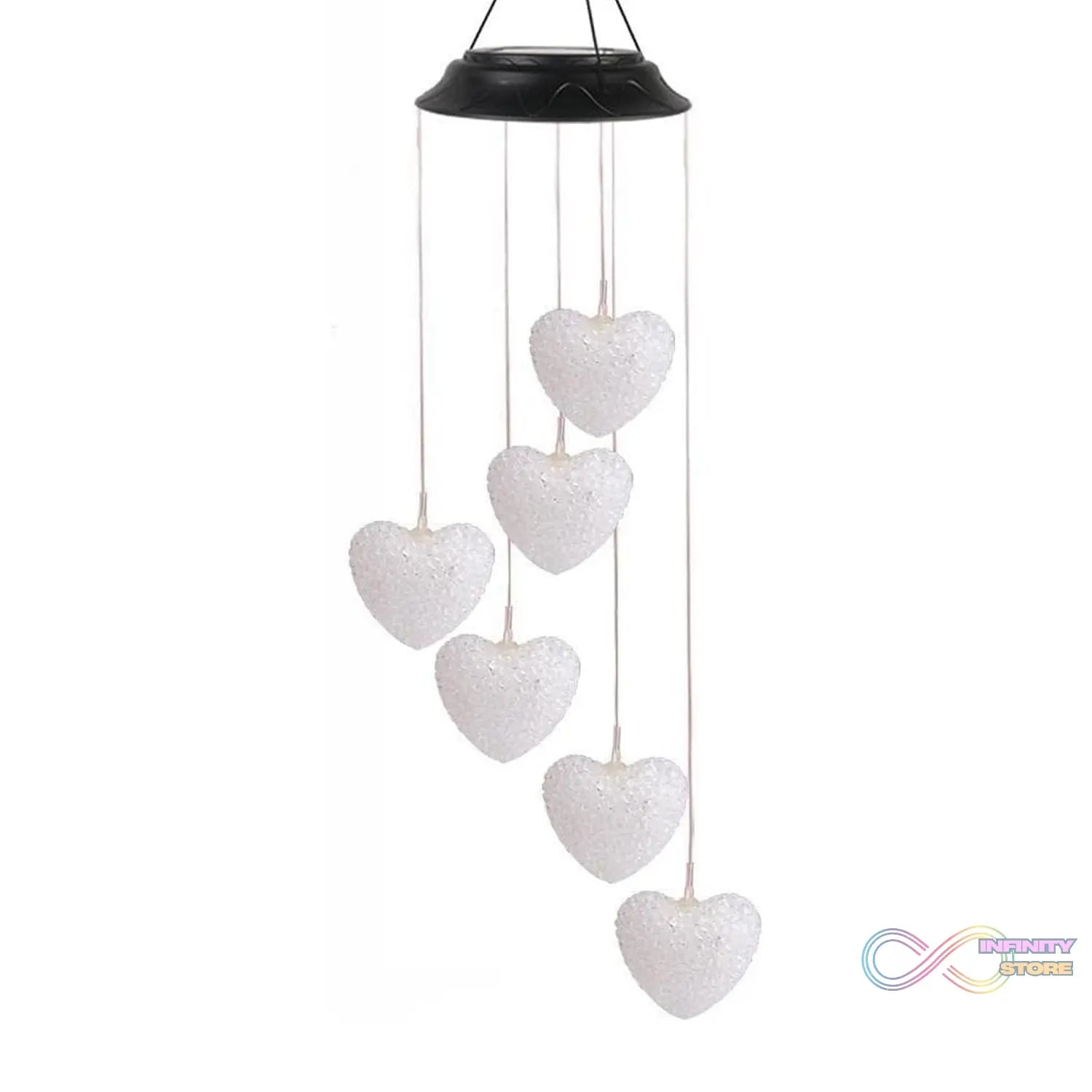Solar Powered Wind Chimes with Lights: Outdoor Garden Decor (6 LED) - infinityexculsivestore.com