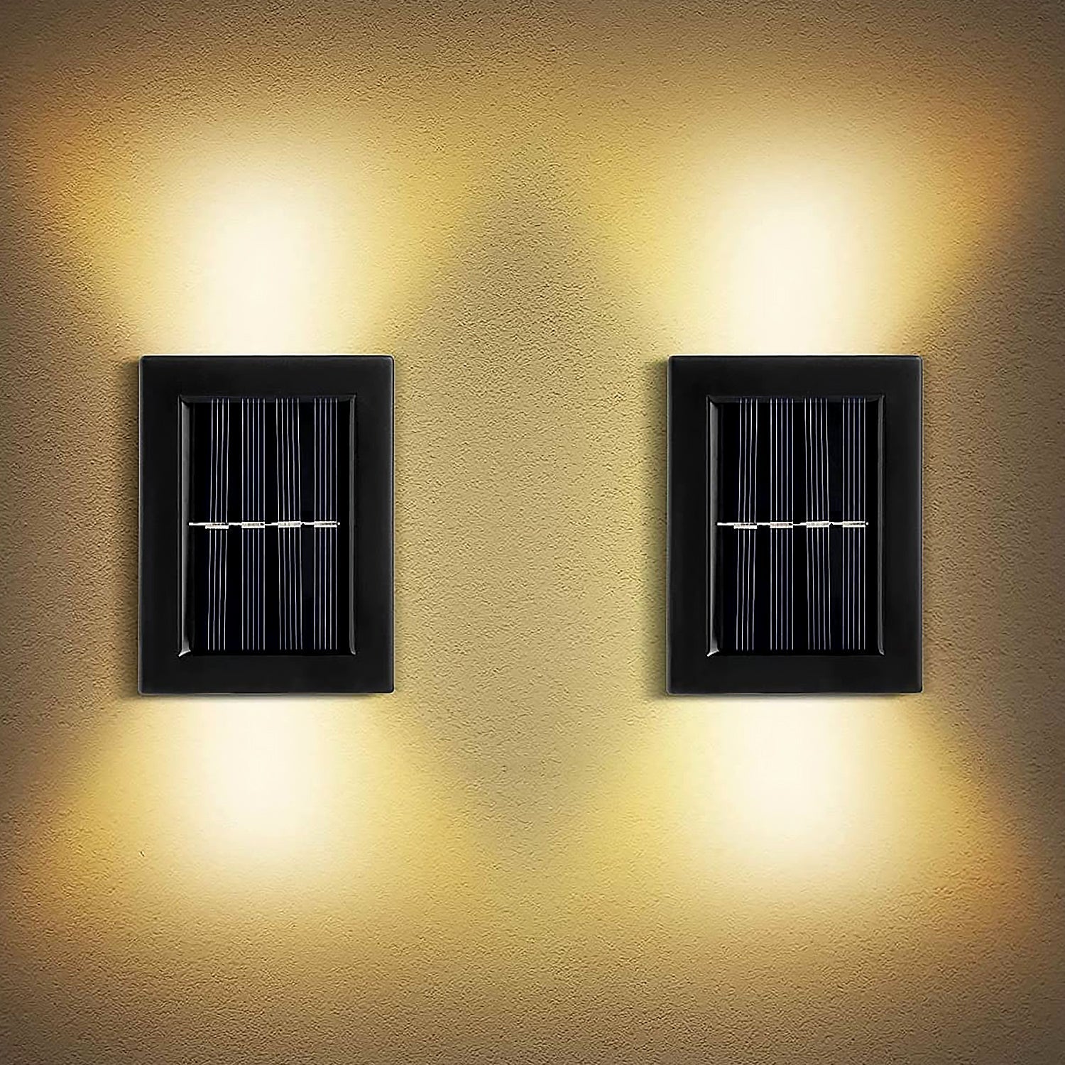 Solar Wall Lights Small Fence Lights Solar Powered Up Down LED Porch Light Garden Lights Outdoor Solar Landscape Lights WaterProof Light (1 Pc) - infinityexculsivestore.com