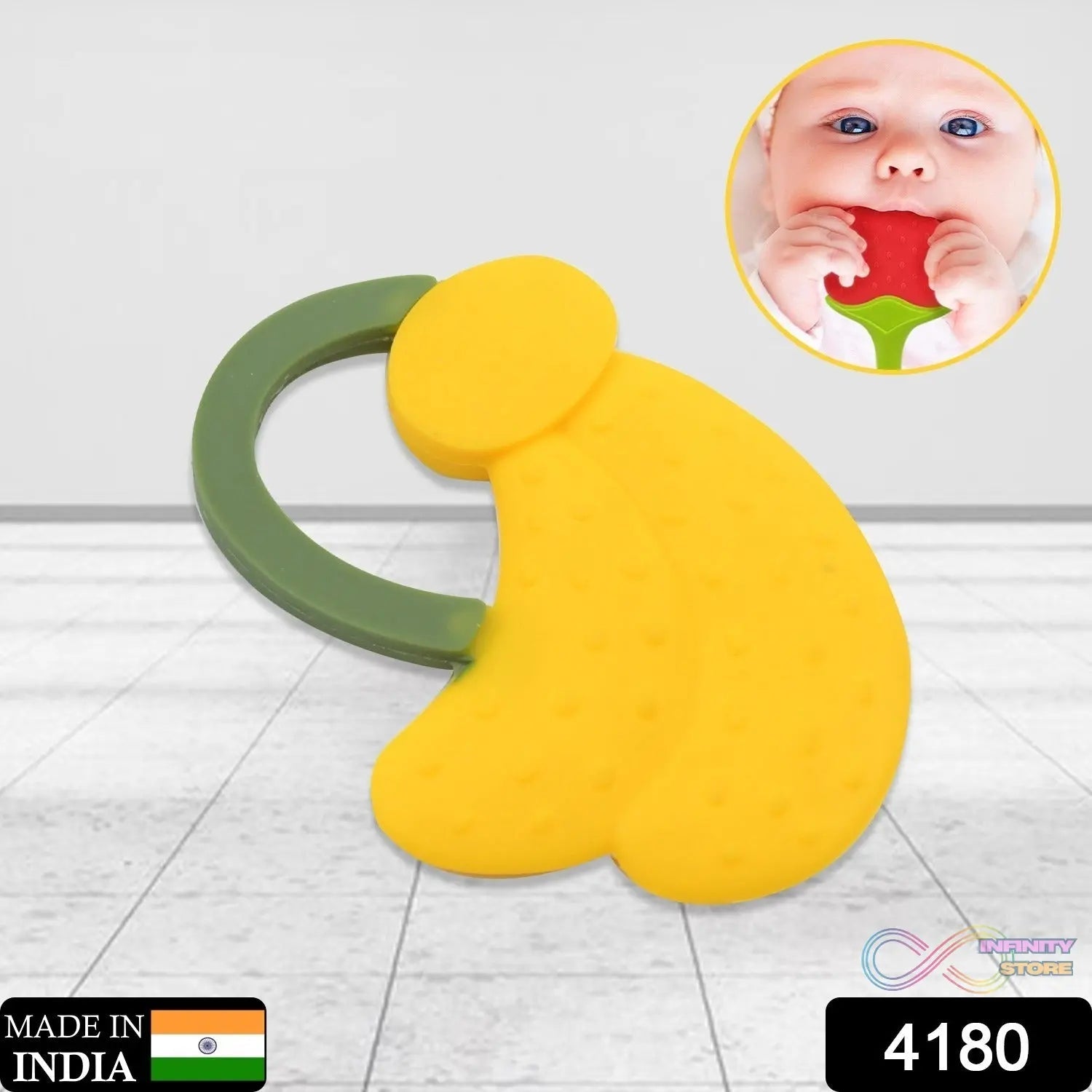 Soothe Baby's Gums: Safe & Fun Silicone Teether for Toddlers (3+ Months) - infinityexculsivestore.com