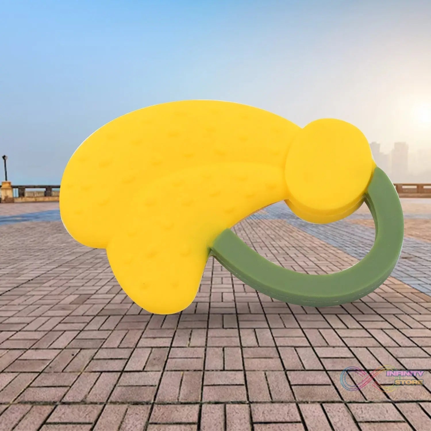 Soothe Baby's Gums: Safe & Fun Silicone Teether for Toddlers (3+ Months) - infinityexculsivestore.com