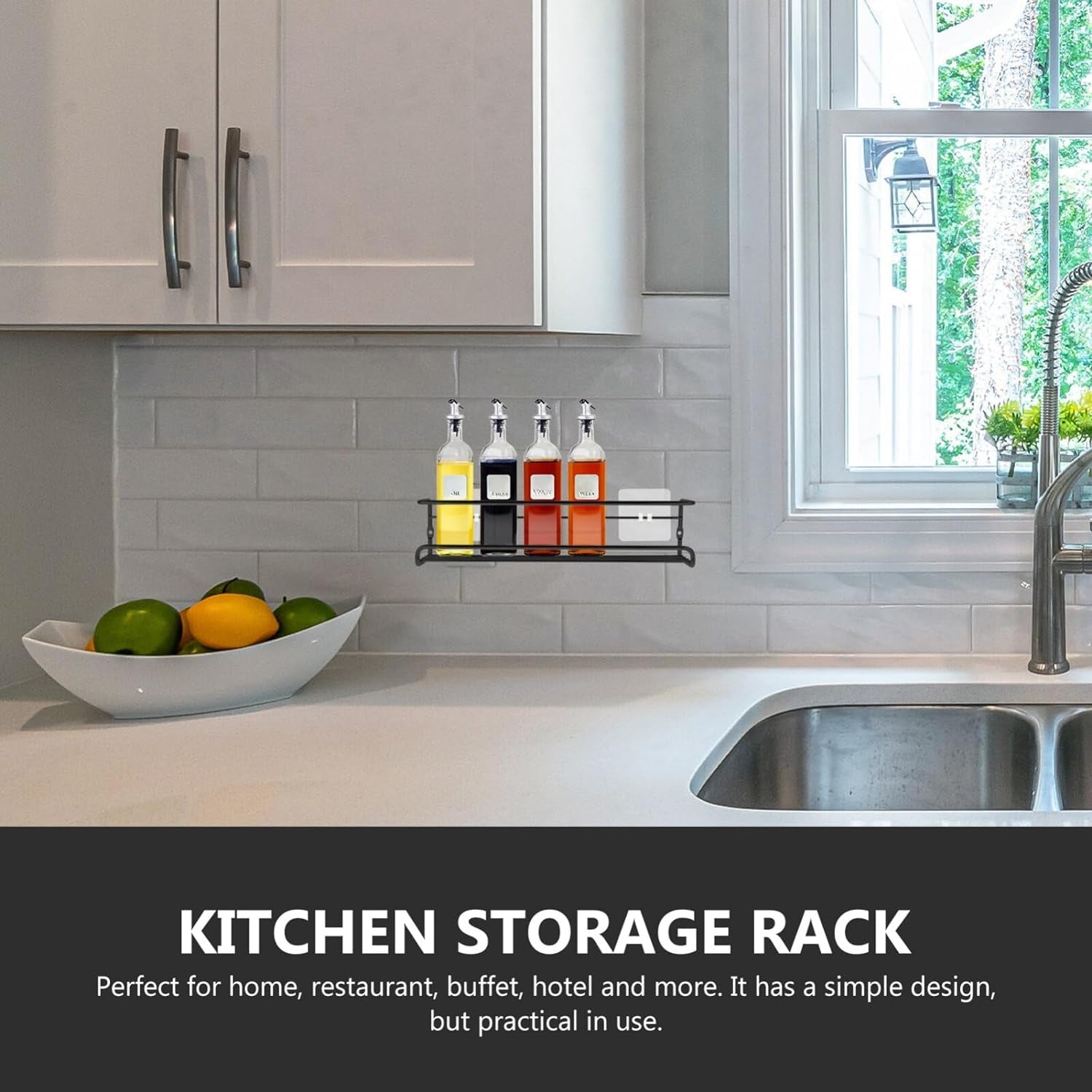 Spice Bottle Storage Rack Hanging Spice Rack Hanging Spice Rack Seasoning Holder Metal Storage Hanging Rack (1 Pc) - infinityexculsivestore.com