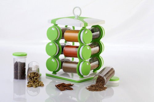 Spice jar Set - Food Grade Plastic 12pcs Spice jar (Brown Box) - infinityexculsivestore.com