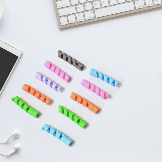 Spiral Charger Cable Protector Data Cable Saver Charging Cords Protective for All Universal Cable Cover (Pack of 10) - infinityexculsivestore.com
