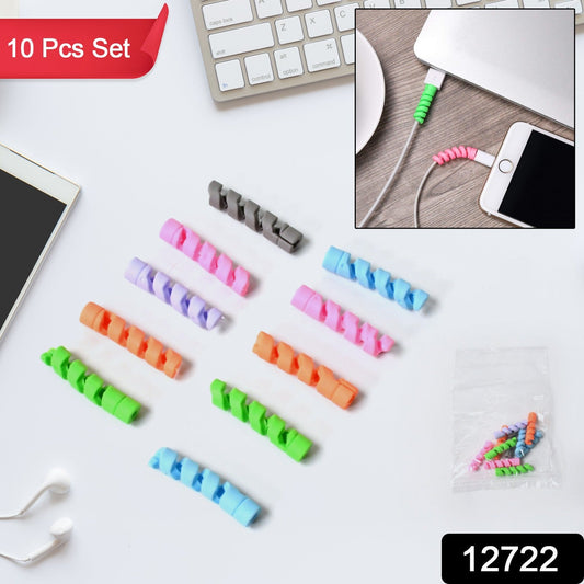 Spiral Charger Cable Protector Data Cable Saver Charging Cords Protective for All Universal Cable Cover (Pack of 10) - infinityexculsivestore.com