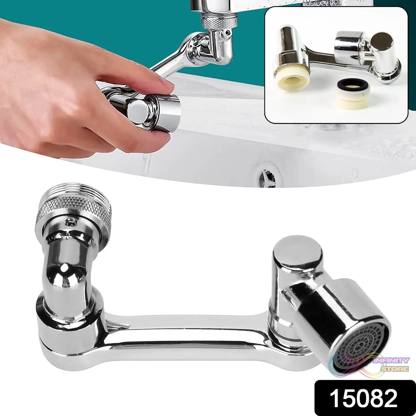 Splash Faucet Filter Faucet, 1080 Rotating Faucet Sprayer Head (1 Set) - infinityexculsivestore.com