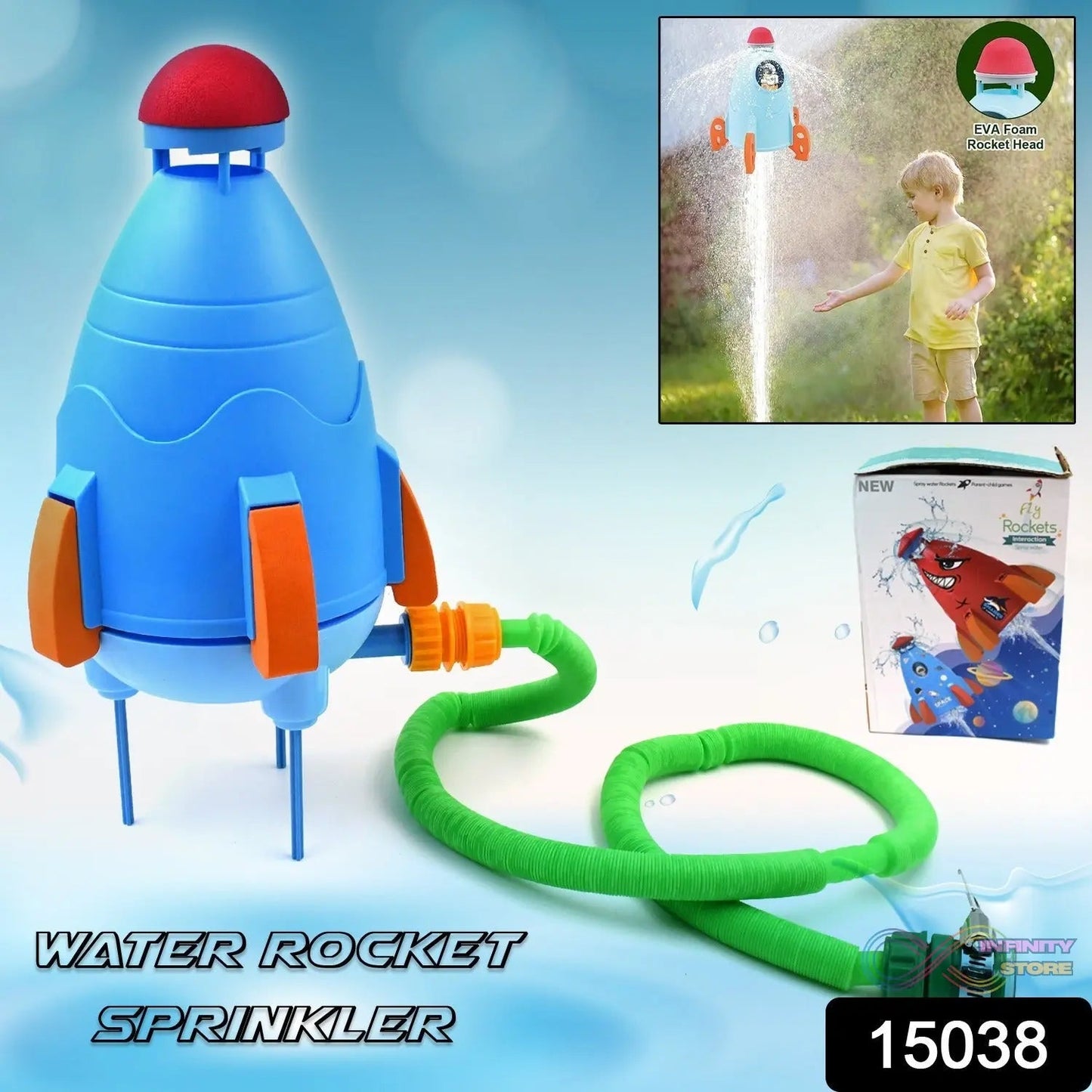 Sprinkler Rocket Launcher Summer Toys for Kids (1 Set) - infinityexculsivestore.com