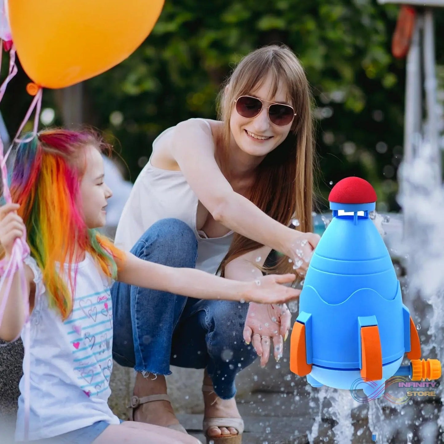 Sprinkler Rocket Launcher Summer Toys for Kids (1 Set) - infinityexculsivestore.com