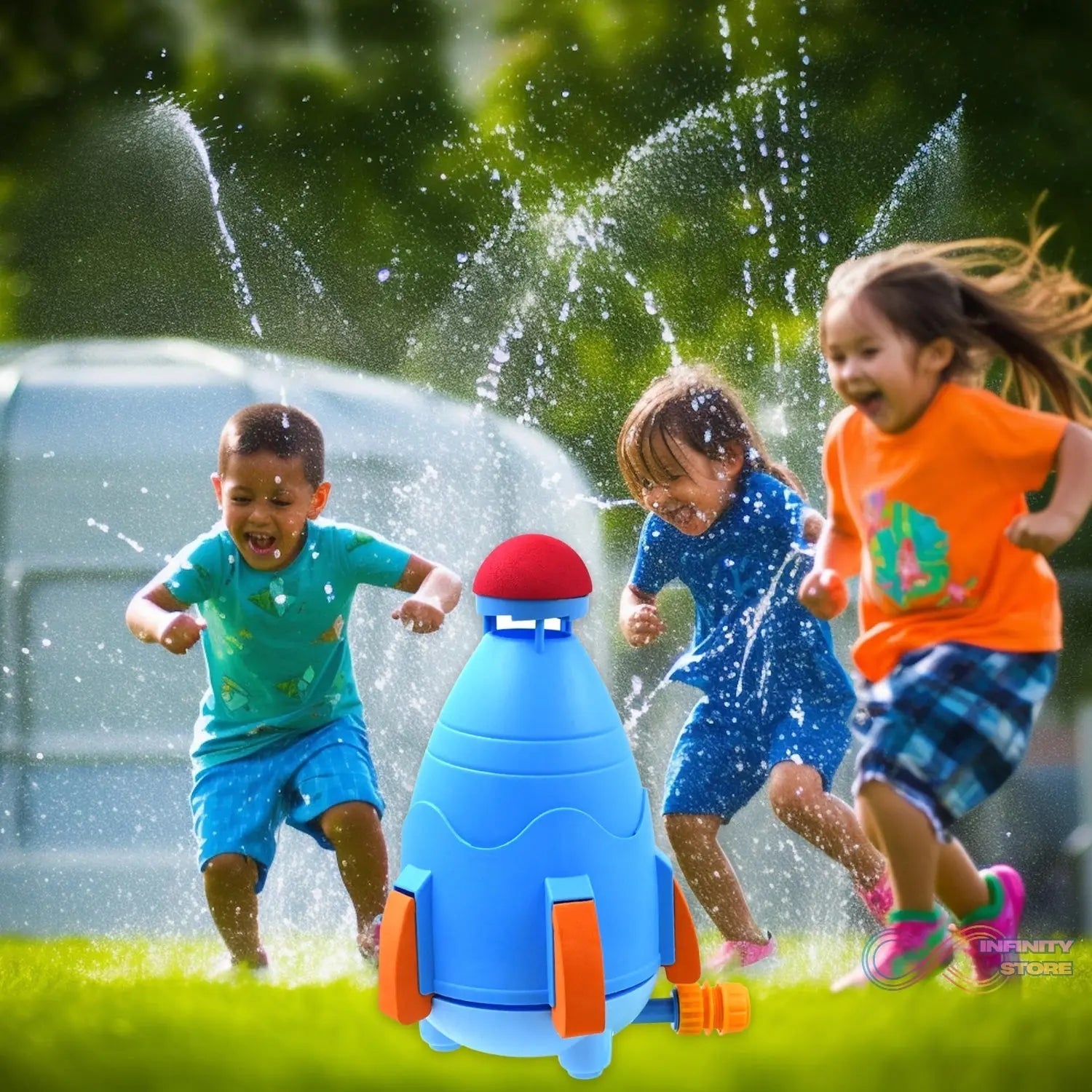 Sprinkler Rocket Launcher Summer Toys for Kids (1 Set) - infinityexculsivestore.com
