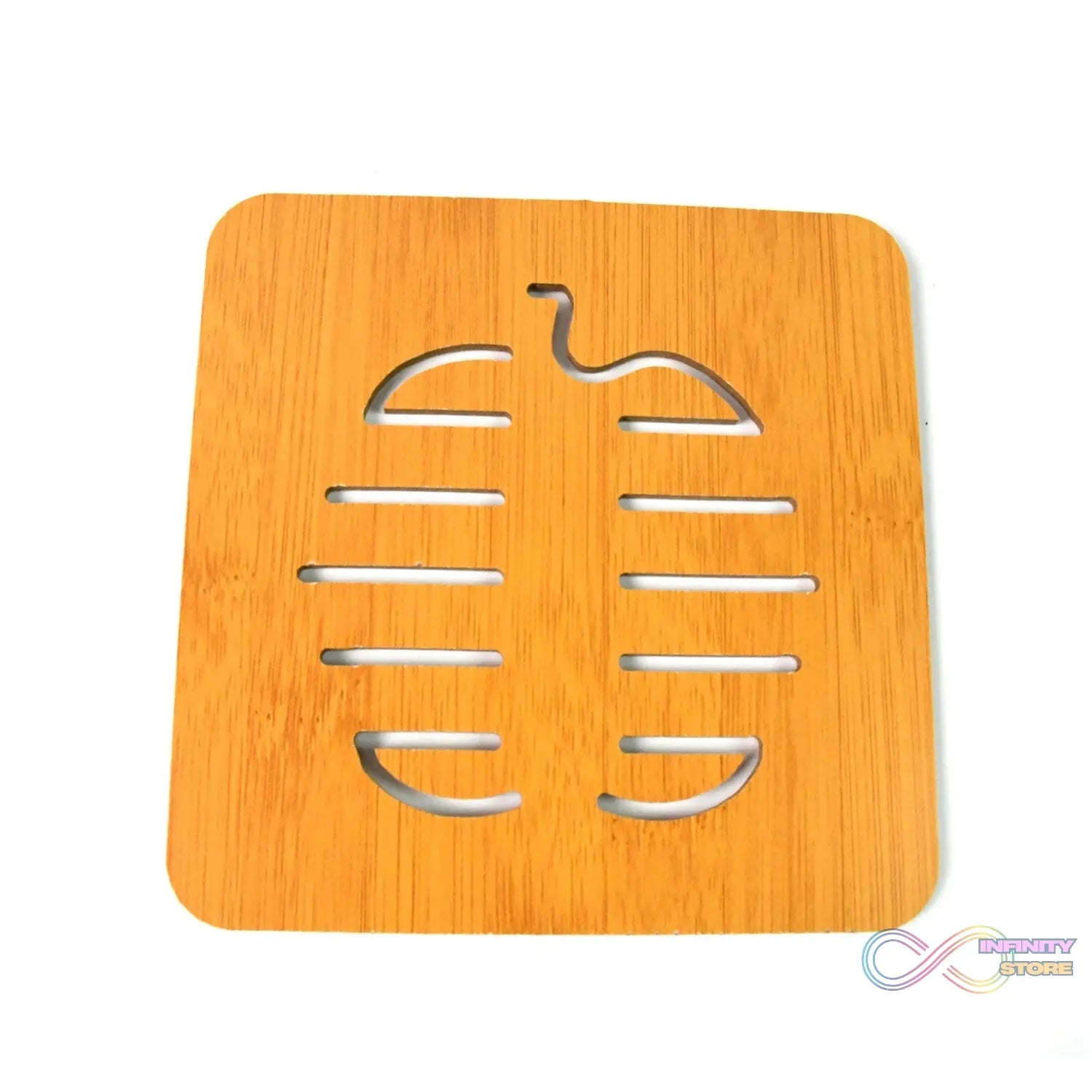 Square Bamboo Wood Table Place mat Hot Pot Cup Mat Tea Coaster(14×14 Cm / 1 Pc) - infinityexculsivestore.com