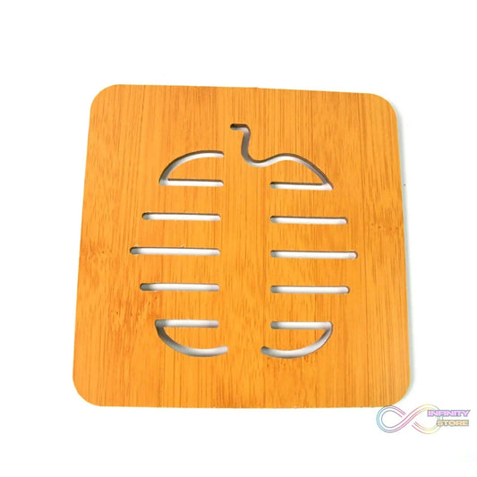Square Bamboo Wood Table Place mat Hot Pot Cup Mat Tea Coaster(14Γ14 Cm / 1 Pc) - infinityexculsivestore.com