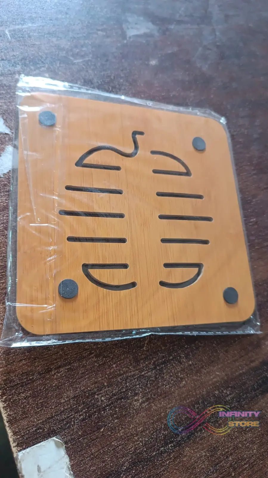 Square Bamboo Wood Table Place mat Hot Pot Cup Mat Tea Coaster(14×14 Cm / 1 Pc) - infinityexculsivestore.com