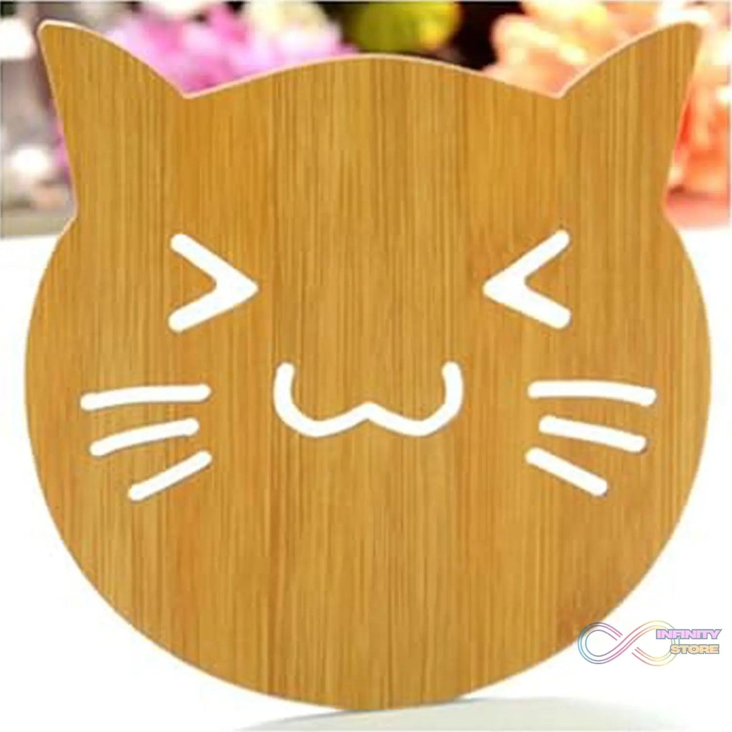 Square Bamboo Wood Table Place mat Hot Pot Cup Mat Tea Coaster(14×14 Cm / 1 Pc) - infinityexculsivestore.com