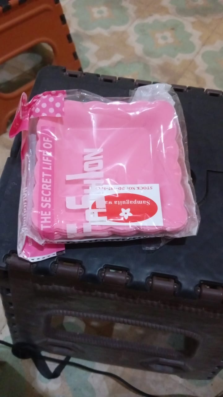 Square Plastic Dinner Plate Snacks / Breakfast, Restaurant Serving Trays Home School Coffee Hotel Kitchen Office (8 Pcs Set) - infinityexculsivestore.com