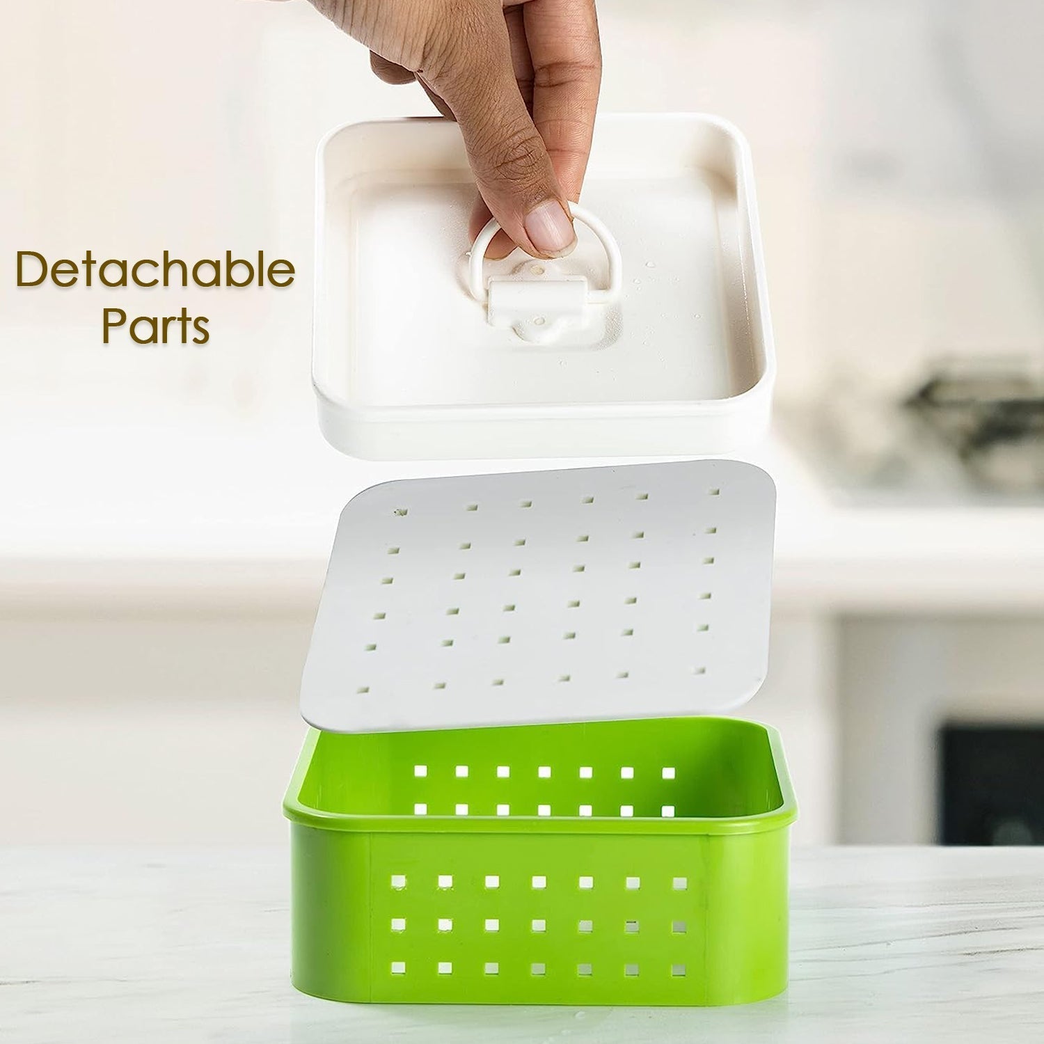 Square Shape Paneer Maker with Lid, Tofu & Sprouts Mould - infinityexculsivestore.com
