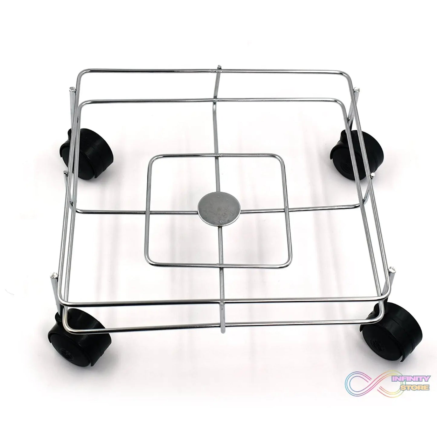 Square stand for holding oil bottles securely