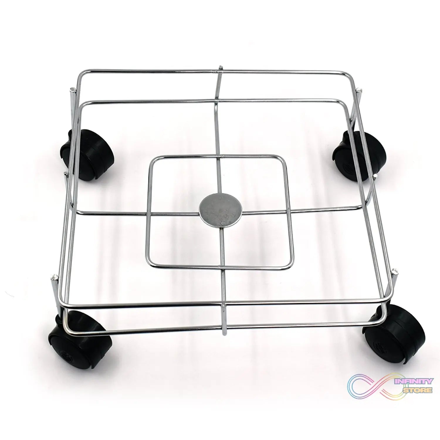 Square stand for holding oil bottles securely