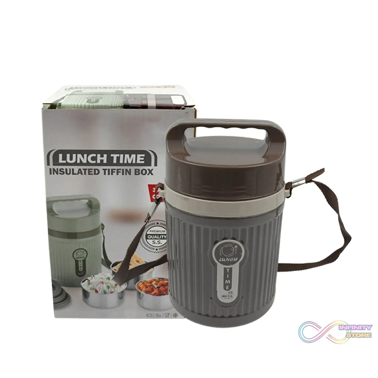 Stackable Insulated Tiffin with Handle (1 Pc): Leakproof, Hot Food Container - infinityexculsivestore.com