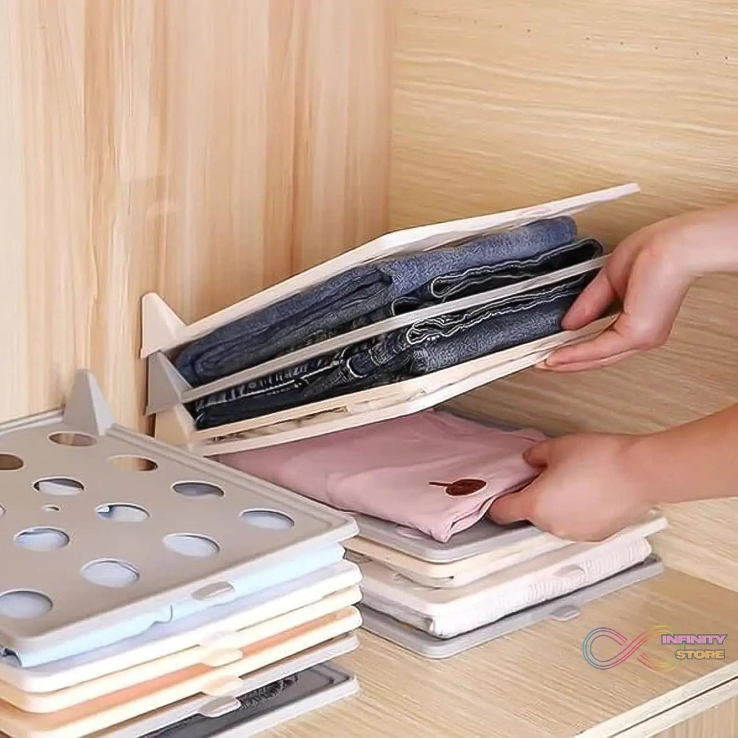 Stackable Shirt Clothes Folding Board (32×26 CM / 1 Pc) - infinityexculsivestore.com