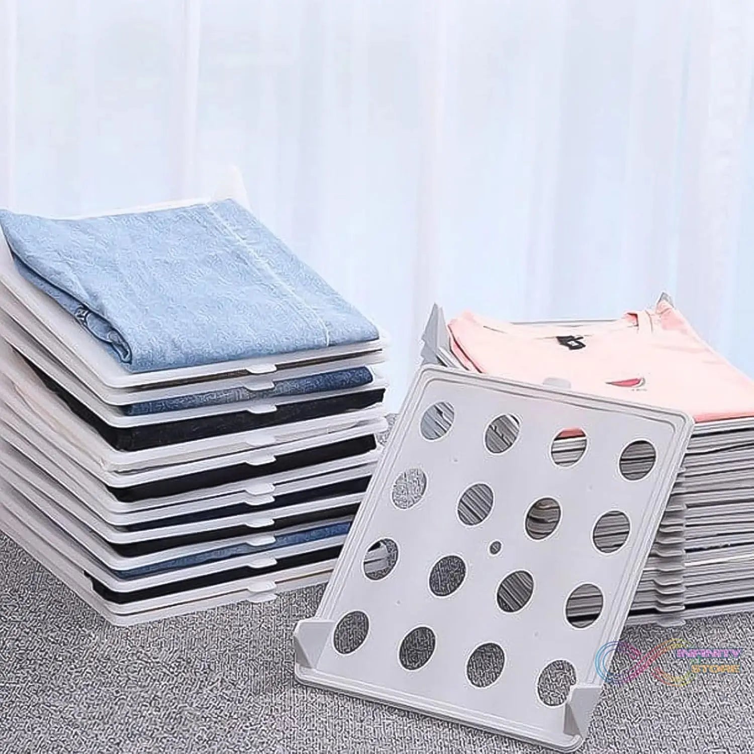 Stackable Shirt Clothes Folding Board (32×26 CM / 1 Pc) - infinityexculsivestore.com