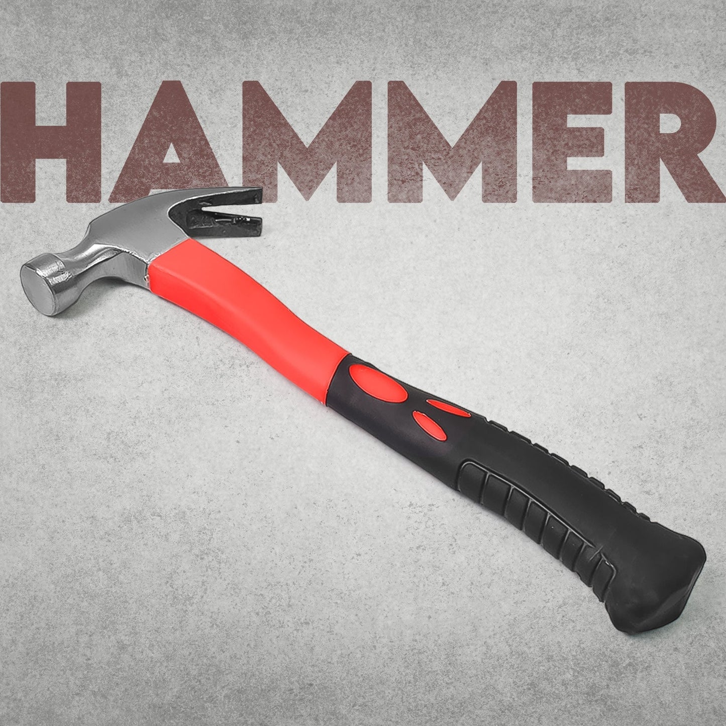 Stainless Claw Hammer with Fiberglass Handle, Shock Resistant, Corrosion Resistant, Rust Proof, Durable, Environmental friendly, 364g, 28cm - infinityexculsivestore.com