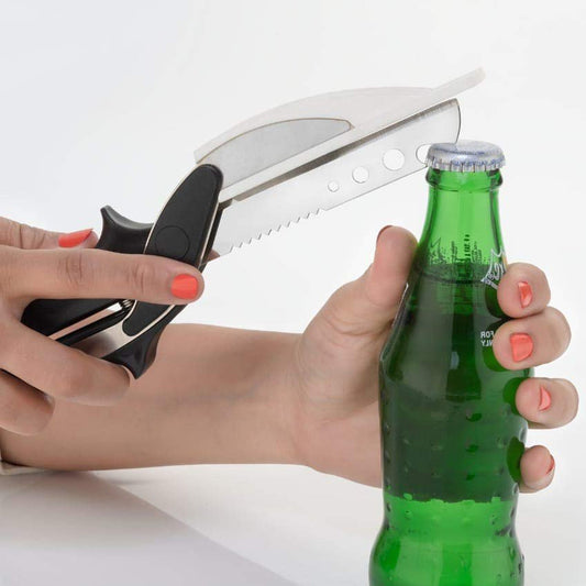 Stainless Steel 4 in 1 Clever Cutter, Black - infinityexculsivestore.com