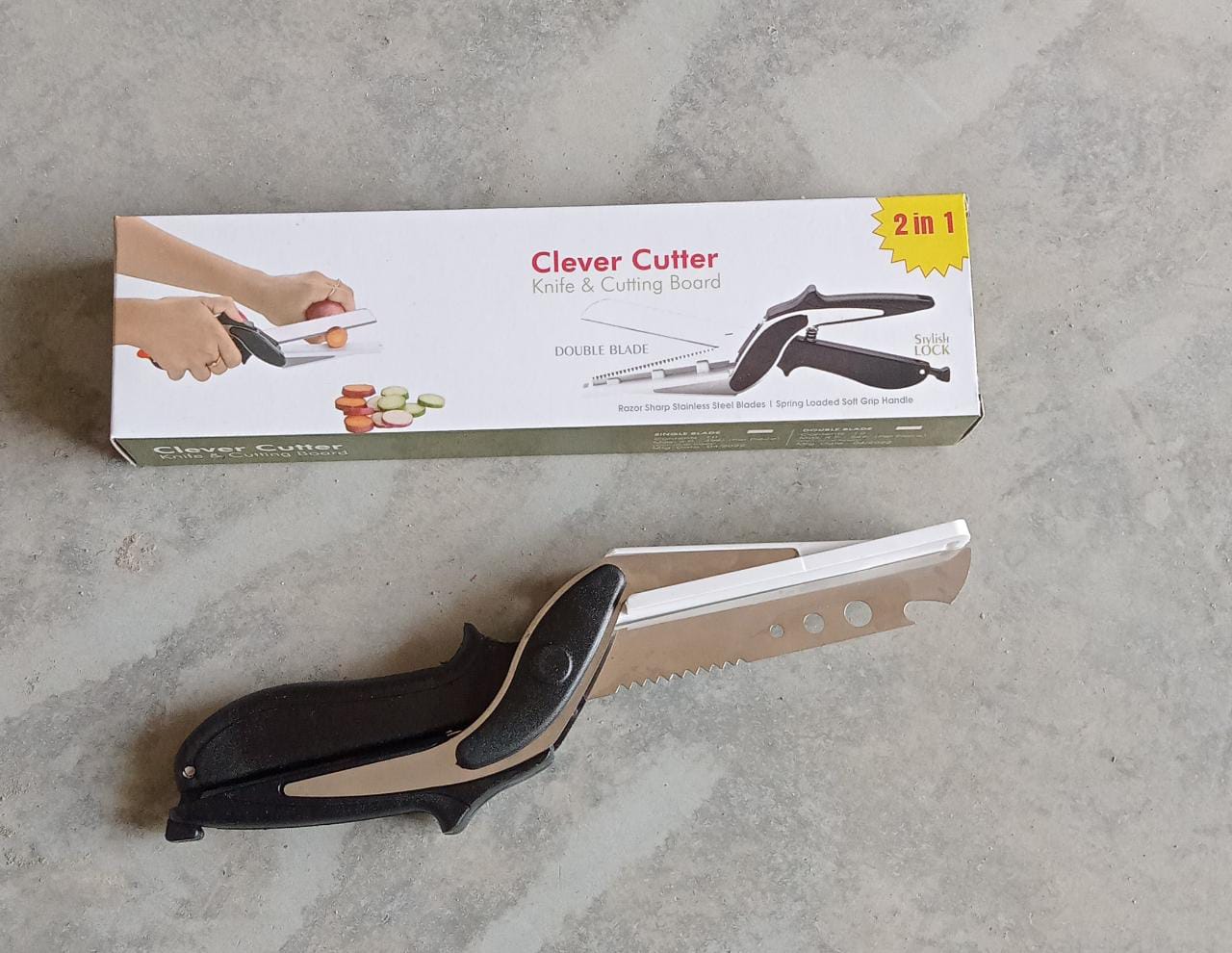 Stainless Steel 4 in 1 Clever Cutter, Black - infinityexculsivestore.com