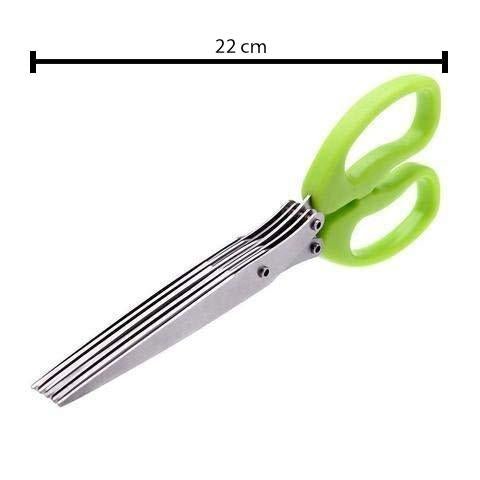 Stainless Steel 5 - Blade Herb Scissors - infinityexculsivestore.com