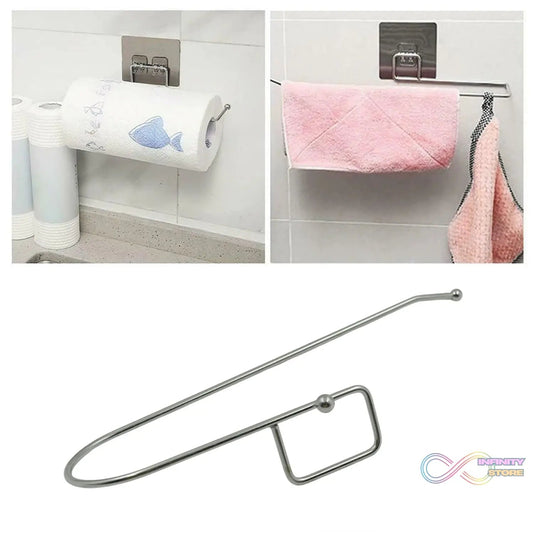 Stainless Steel Adhesive Paper Roll Holder Tissue (1 pc) - infinityexculsivestore.com