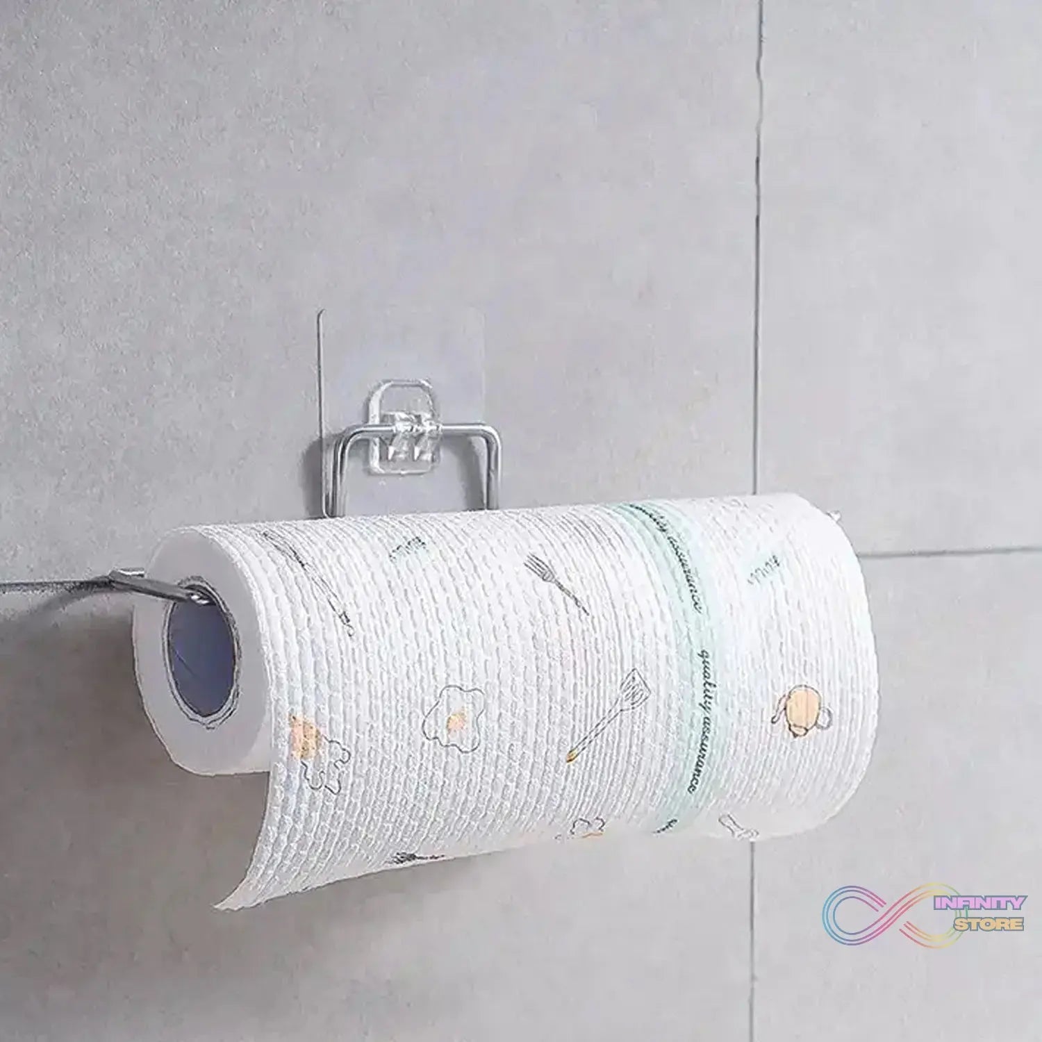 Stainless Steel Adhesive Paper Roll Holder Tissue (1 pc) - infinityexculsivestore.com