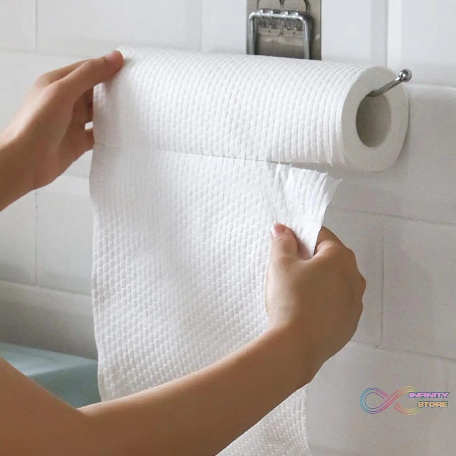 Stainless Steel Adhesive Paper Roll Holder Tissue (1 pc) - infinityexculsivestore.com