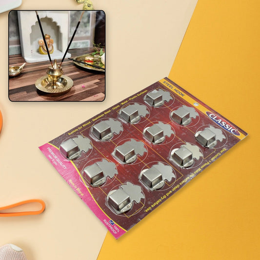 Stainless Steel Agarbatti Stand (12 Pack): Self - Adhesive, Wall Mounted - infinityexculsivestore.com