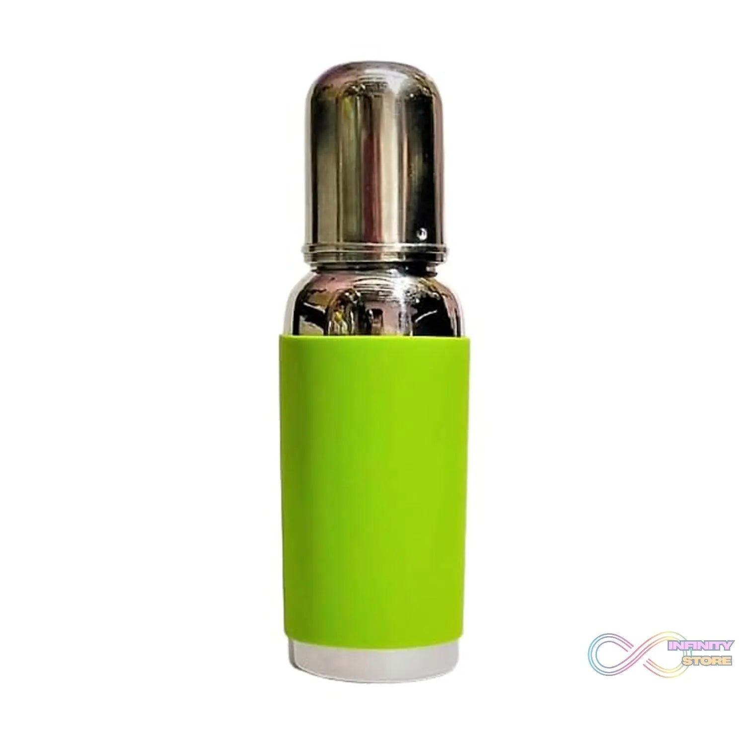 Stainless Steel Baby Feeding Bottle, Milk Feeding Bottle With Silicove Grip Cover (250 ML) - infinityexculsivestore.com
