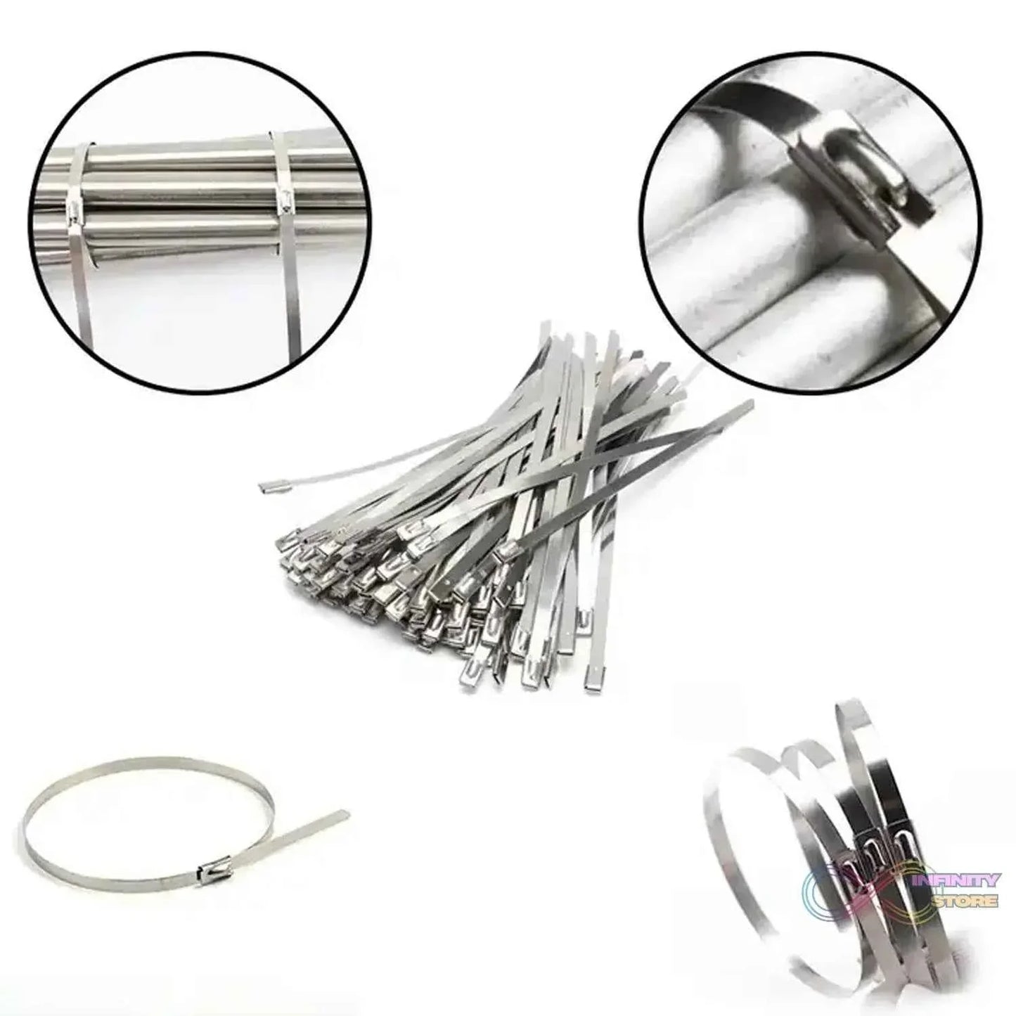 Stainless Steel Cable TIE (4.6x100MM / 10 pcs Set) - infinityexculsivestore.com