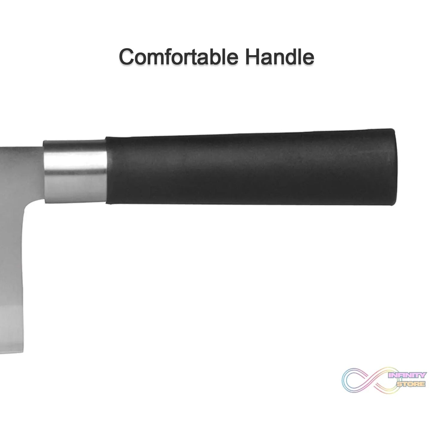 Stainless Steel Chef Damascus Cleaver Vegetable Knife with Plastic Handle & Cover, Multipurpose Use for Kitchen or Restaurant (12 Inch) - infinityexculsivestore.com
