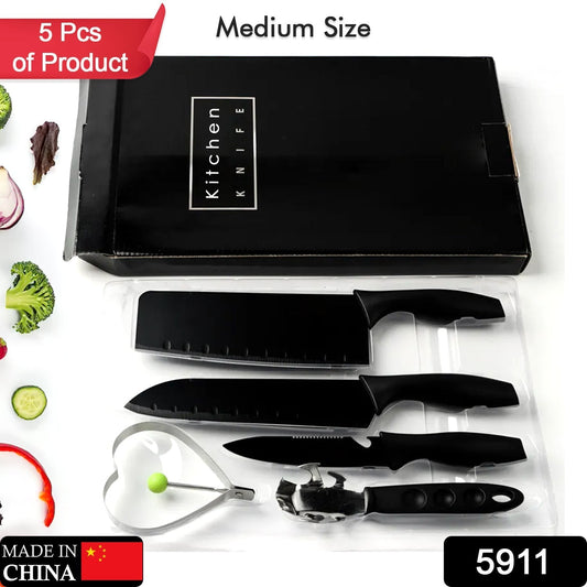 Stainless Steel Chef Knife Set, 5pc Kitchen Cutlery - infinityexculsivestore.com